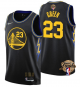 Men's Golden State Warriors #23 Draymond Green 2021-22 City Edition Black 75th Anniversary Finals Stitched Basketball NBA Jersey