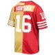 Men's San Francisco 49ers Joe Montana Mitchell & Ness Scarlet/Gold Big & Tall Split Legacy Retired Player Replica Jersey