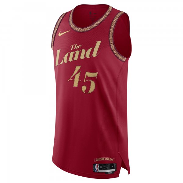 Men's Cleveland Cavaliers Donovan Mitchell Nike Wine  Jersey - City Edition