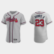 Men's Atlanta Braves #23 Michael Harris II Flex Base Road MLB Jersey - Gray