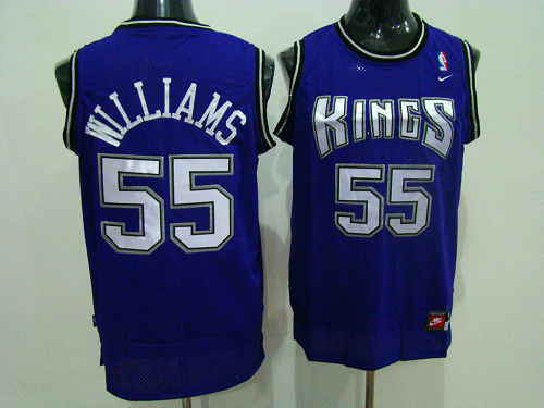 Men's Sacramento Kings #55 Jason Williams Stitched Purple NBA Jersey