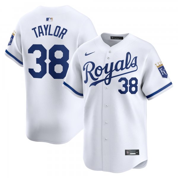 Men's Kansas City Royals Josh Taylor Nike White Home Limited Player Jersey