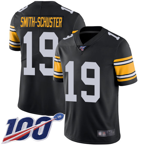 Pittsburgh Steelers #19 JuJu Smith-Schuster Black Alternate Men's Stitched NFL 100th Season Vapor Limited Jersey