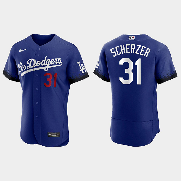 Max Scherzer Los Angeles Dodgers 2021 City Connect Jersey - Royal