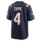 Men's New England Patriots Bailey Zappe Nike Navy Game Player Jersey