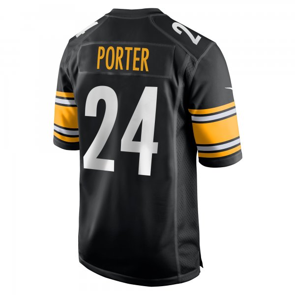 Men's Pittsburgh Steelers Joey Porter Jr. Nike Black 2023 NFL Draft Pick Game Jersey