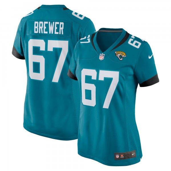 Women's Jacksonville Jaguars Chandler Brewer Nike  Teal  Game Jersey