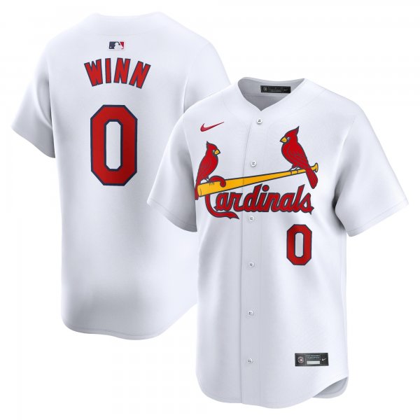 Men's St. Louis Cardinals Masyn Winn Nike White Home Limited Player Jersey