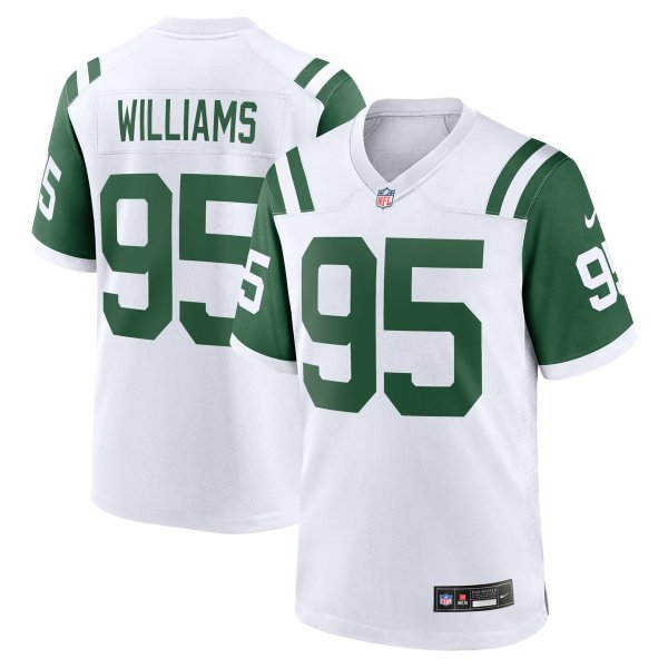 Men's New York Jets #95 Quinnen Williams Nike White Classic Alternate Jersey