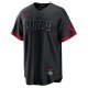 Men's Cincinnati Reds Barry Larkin Nike Black City Connect Replica Player Jersey