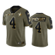 Dallas Cowboys Dak Prescott Olive Gold 2021 Salute To Service Men's Limited NFL Jersey