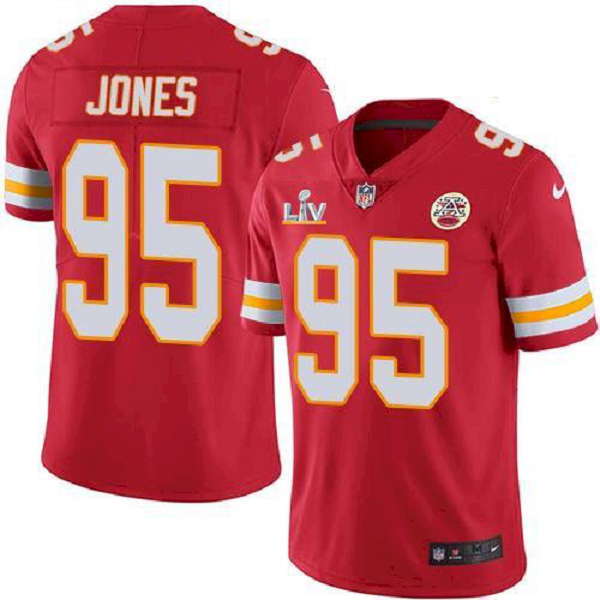 Men's Kansas City Chiefs Chris Jones Red 2021 Super Bowl LV Jersey