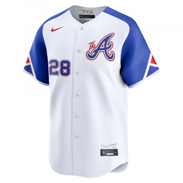 Men's Atlanta Braves Matt Olson Nike White City Connect Limited Player Jersey