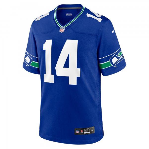 Men's Seattle Seahawks DK Metcalf Nike Royal Throwback Player Game Jersey