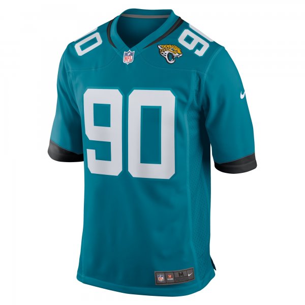 Men's Jacksonville Jaguars Angelo Blackson Nike  Teal Team Game Jersey