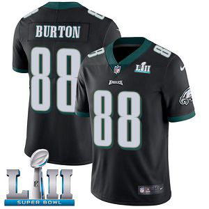 Men's Nike NFL Philadelphia Eagles #88 Trey Burton Limited Alternate Black Vapor Untouchable Super Bowl LII Jersey