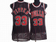 Men's Chicago Bulls #33 Scottie Pippen Stitched Black Red Strip NBA Jersey