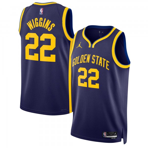 Unisex Golden State Warriors Andrew Wiggins Jordan Brand Navy Swingman Jersey - Statement Edition