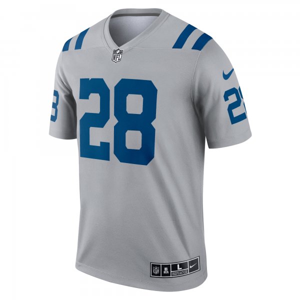 Men's Indianapolis Colts Jonathan Taylor Nike Gray Inverted Legend Jersey