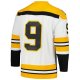 Men's Boston Bruins Johnny Bucyk Mitchell & Ness White  1973/74 Blue Line Player Jersey