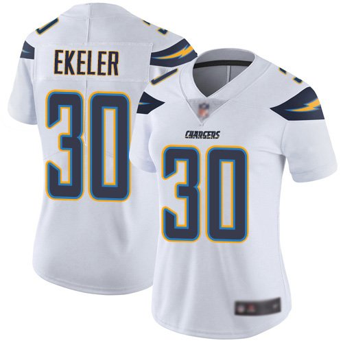 Women's Los Angeles Chargers #30 Austin Ekeler WhiteStitched NFL Vapor Untouchable Limited Jersey