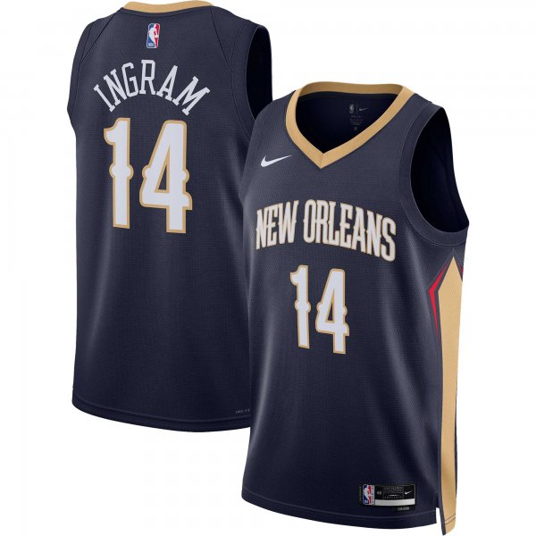 Unisex New Orleans Pelicans Brandon Ingram Nike Navy Swingman Jersey - Icon Edition