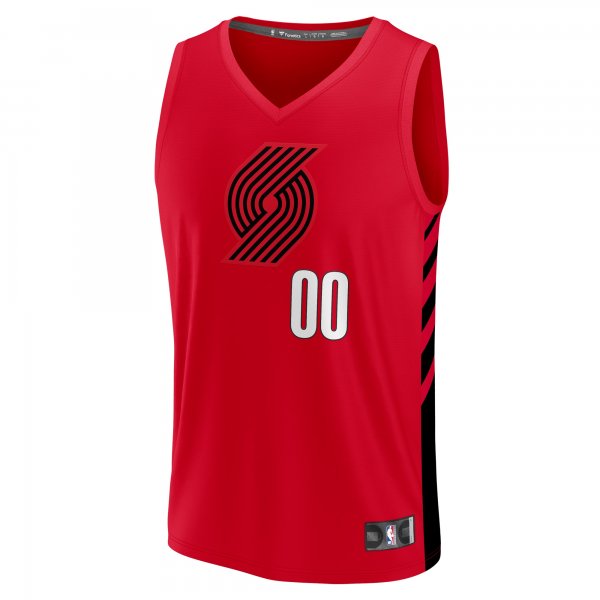 Men's Portland Trail Blazers  Fanatics Red  Fast Break Custom Replica Jersey - Statement Edition