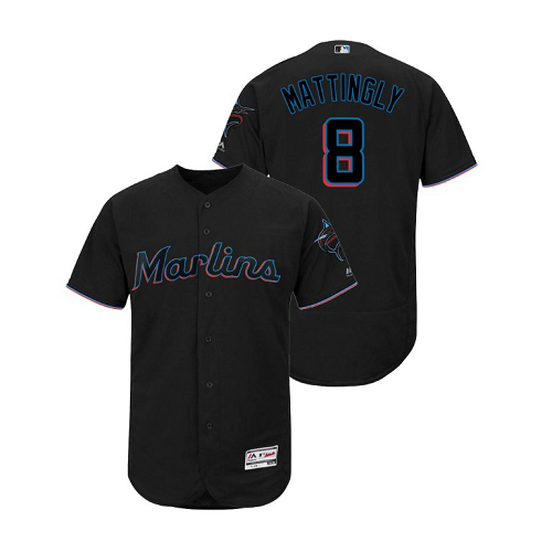 Men's Miami Marlins Don Mattingly Collection Alternate 2019 Flex Base MLB Jersey