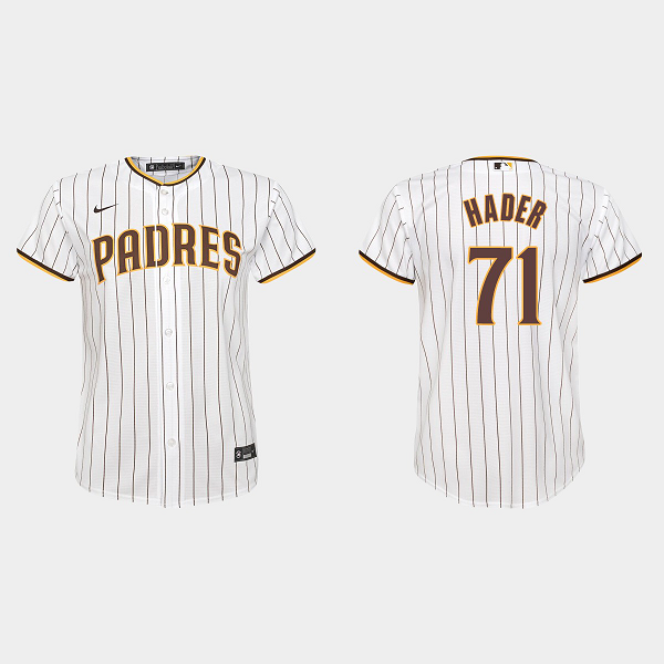 Youth San Diego Padres #71 Josh Hader White Home MLB Jersey