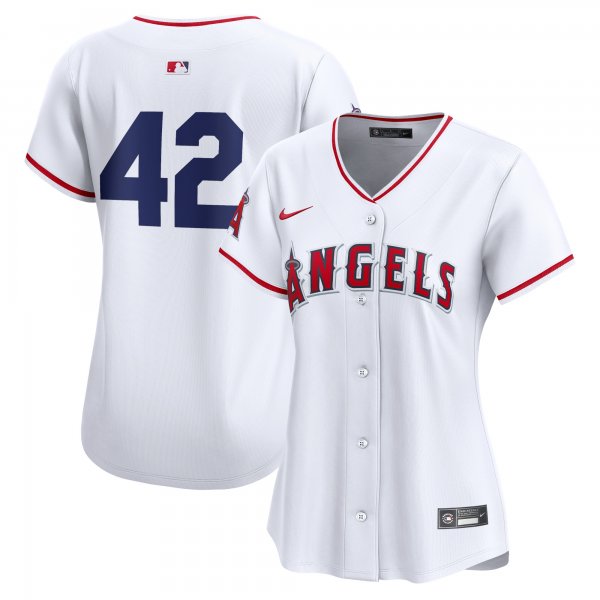 Women's Los Angeles Angels  Nike White 2024 Jackie Robinson Day Home Limited Jersey