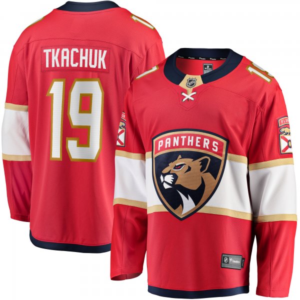 Men's Florida Panthers Matthew Tkachuk Fanatics Red Home Breakaway Player Jersey