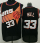 Men's Phoenix Suns #33 Grant Hill Black Throwback Stitched NBA Jersey