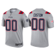 Men's New England Patriots #00 Custom Gray 2021 Limited NFL Jersey