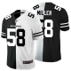 Men's Nike NFL Denver Broncos #58 Von Miller Black White Peaceful Coexisting Split 2020 Vapor Untouchable Stitched Limited Jersey