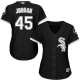 Chicago White Sox #45 Michael Jordan Black Alternate Women's Stitched MLB Jersey