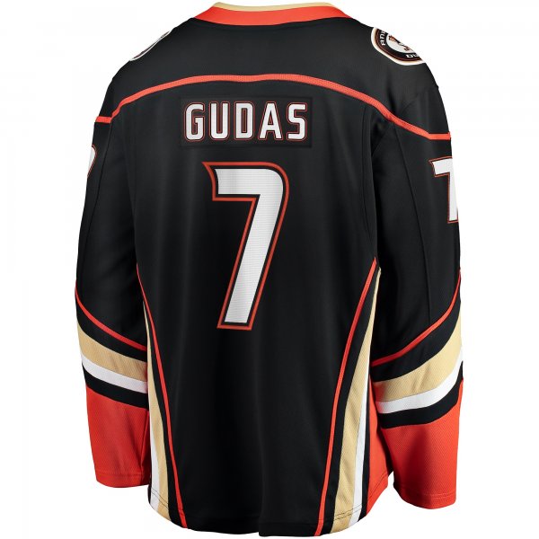 Men's Anaheim Ducks Radko Gudas Fanatics Black Home Breakaway Jersey