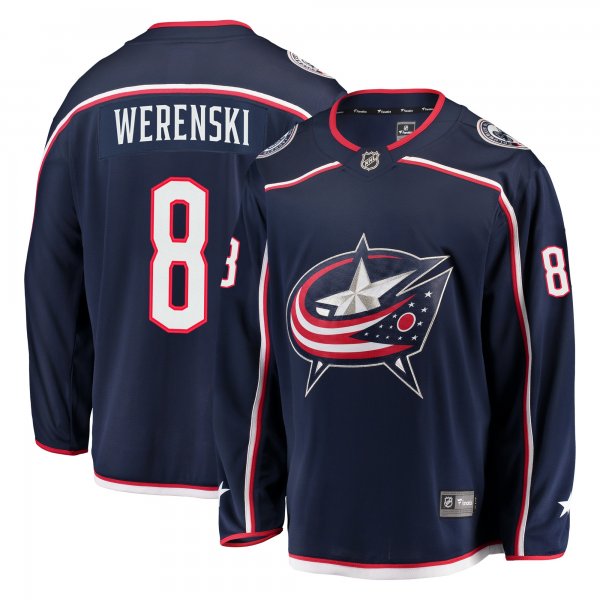 Men's Columbus Blue Jackets Zach Werenski Fanatics Navy Breakaway Jersey