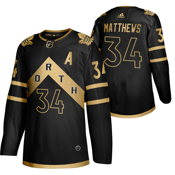 Men's Adidas Toronto Maple Leafs #34 Auston Matthews 2020 City Edition Black Jersey