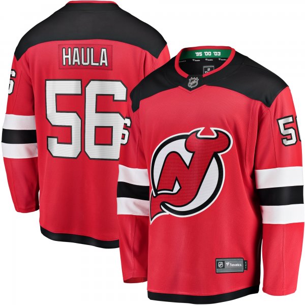 Men's New Jersey Devils Erik Haula Fanatics Red Home Breakaway Player Jersey