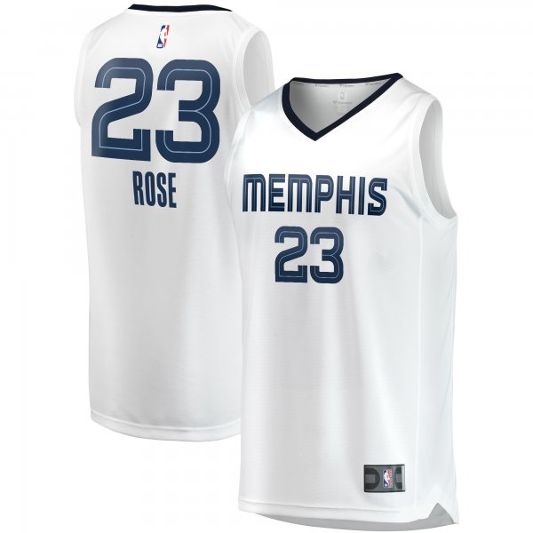 Men's Memphis Grizzlies Derrick Rose Fanatics White Fast Break Player Jersey - Association Edition