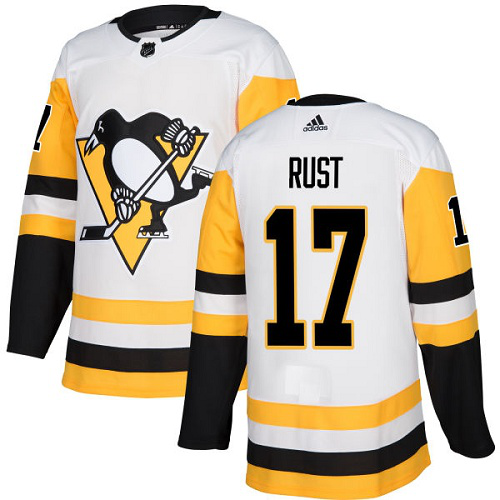 Adidas Pittsburgh Penguins #17 Bryan Rust White Road Stitched NHL Jersey