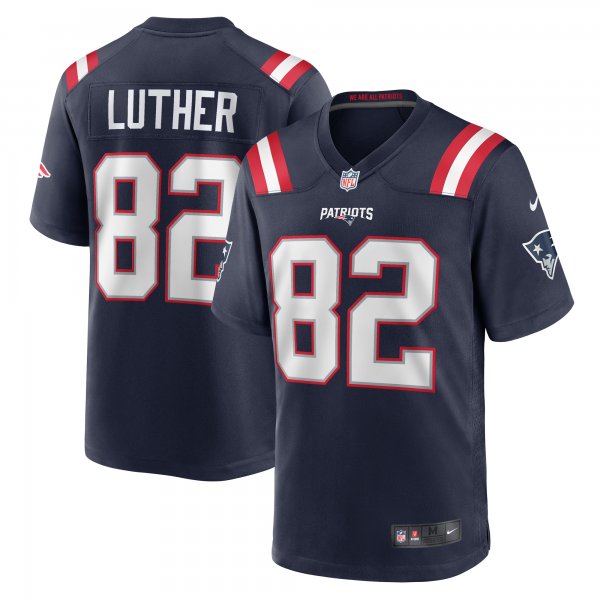 Men's New England Patriots T.J. Luther Nike  Navy Team Game Jersey