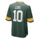 Men's Green Bay Packers Jordan Love Nike Green Player Game Jersey