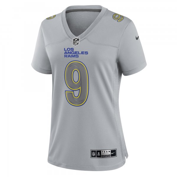 Women's Los Angeles Rams Matthew Stafford Nike Gray Atmosphere Fashion Game Jersey