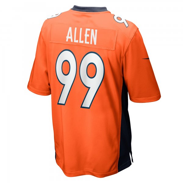 Men's Denver Broncos Zach Allen Nike Orange Game Player Jersey