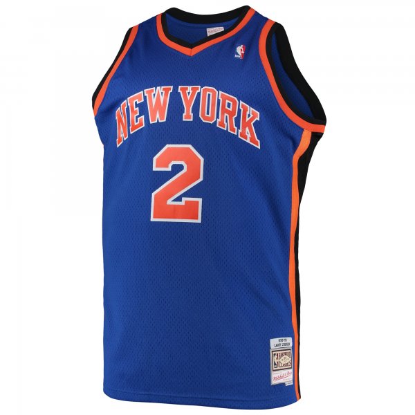 Men's New York Knicks Larry Johnson Mitchell & Ness Blue 1998/99 Big & Tall Hardwood Classics Swingman Jersey