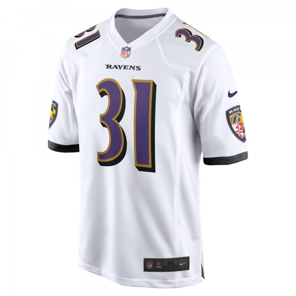 Men's Baltimore Ravens Jamal Lewis Nike White Retired Player Game Jersey