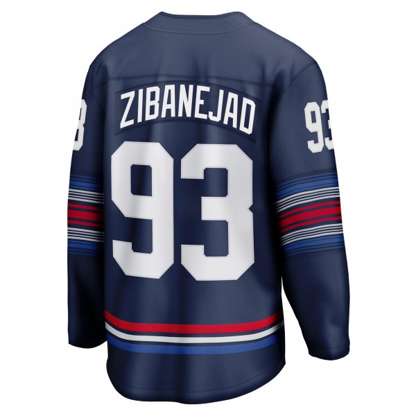 Men's New York Rangers Mika Zibanejad Fanatics Navy Alternate Premier Breakaway Player Jersey