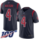 Houston Texans #4 Deshaun Watson Navy Blue Men's Stitched NFL Limited Rush 100th Season Jersey