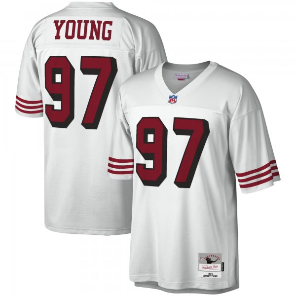 Men's San Francisco 49ers Bryant Young Mitchell & Ness White Legacy Replica Jersey